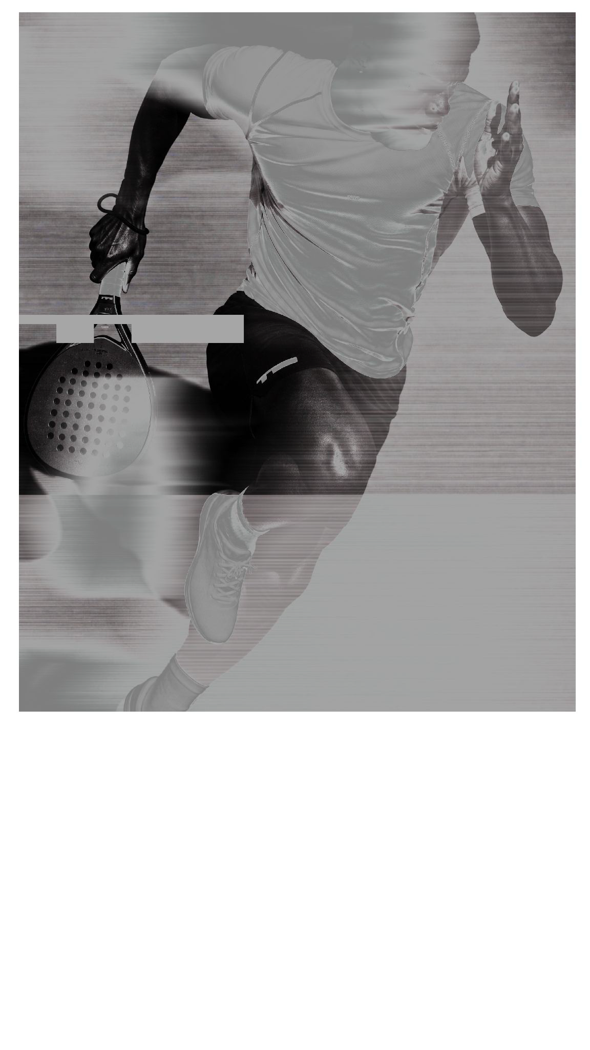 Padel player in motion
